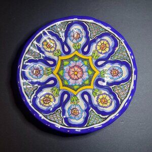 Pottery Barn Del Sol Melamine Floral Pattern Round Salad / Dessert Plate 8"